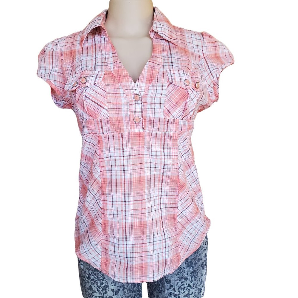 579 Short Sleeve Plaid Summer Shirt